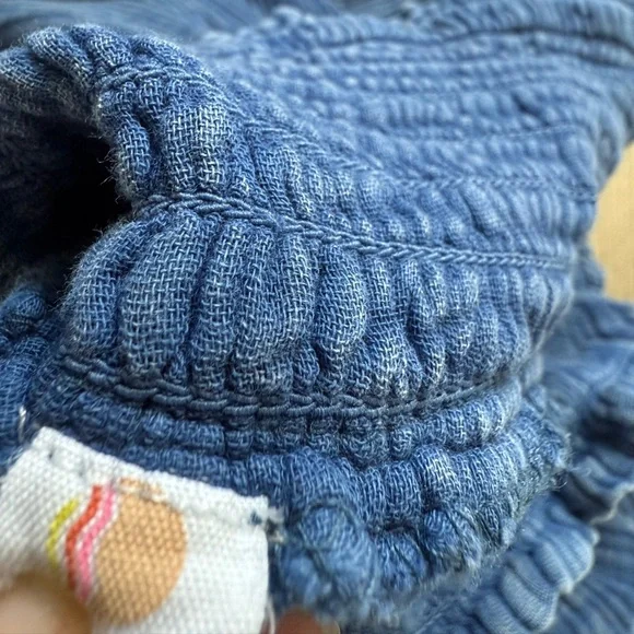 Women's Blue Wide-Leg Pants - Picture 4 of 6